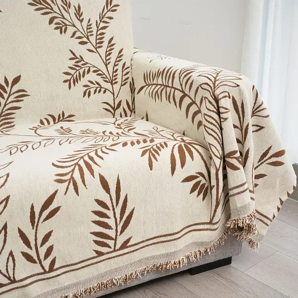 Накидка-покривало Love You шенілова 180x180 см бежева (8703) - фото 4