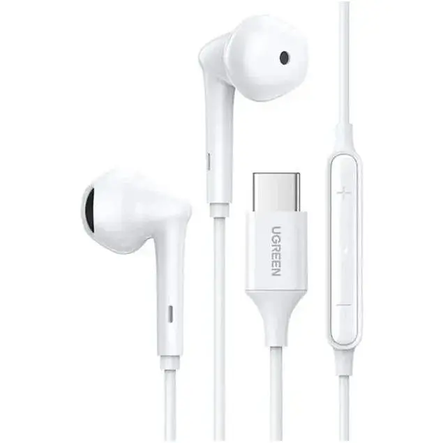 Наушники проводные - Type-C коннектор - Ugreen EP101 Wired Earphones (UGR-60700) белые - фото 2