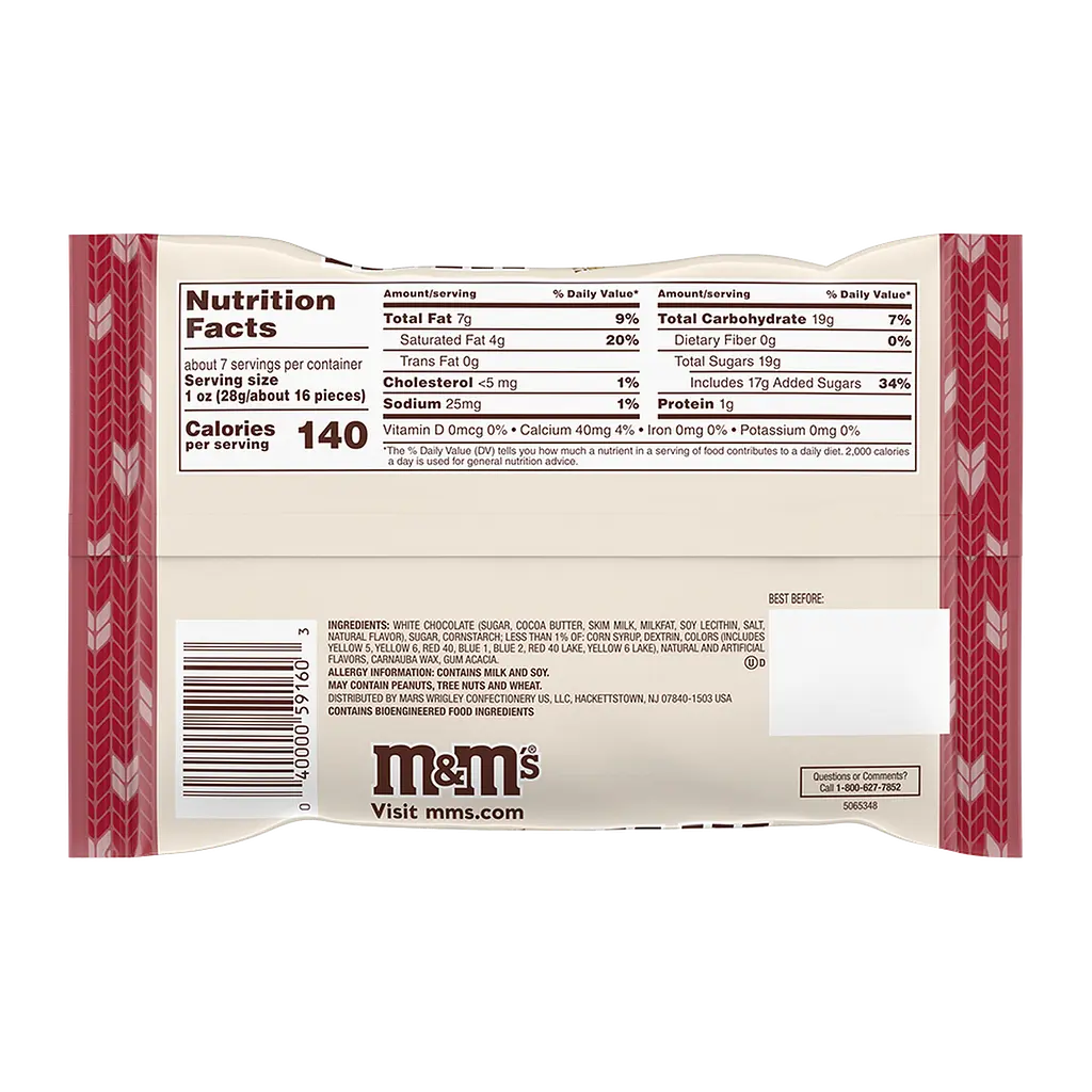 Драже M&M's White Chocolate Toasty Vanilla Christmas Candy 210.9 g - фото 2
