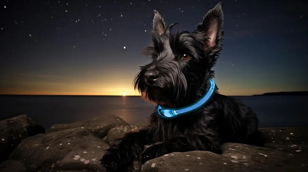 Світлодіодний (LED) нашийник Happet з USB для собак, блакитний, 70 см, L (LE14) - фото 2