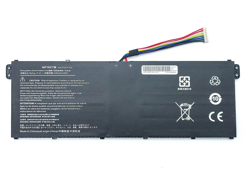 Акумулятор для ноутбука AP18C7M Acer Swift 3 SF313-52 SF313-52G SF313-53 SF313-53G SF316-51 Swift 5 SF514-54T SF514-54GT 15.4V 3200 mAh 49Wh - фото 2