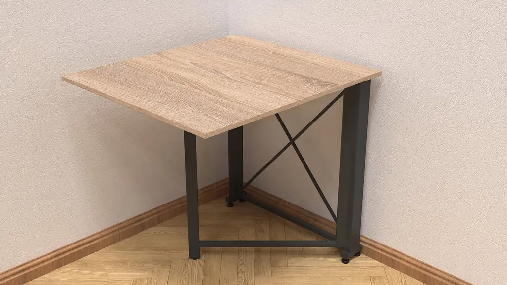 Стіл-книга трансформер Оріон 1 Ferrum-decor 750x810x730 Чорний метал ДСП Дуб Сонома 16 мм (FRD-104600) - фото 5