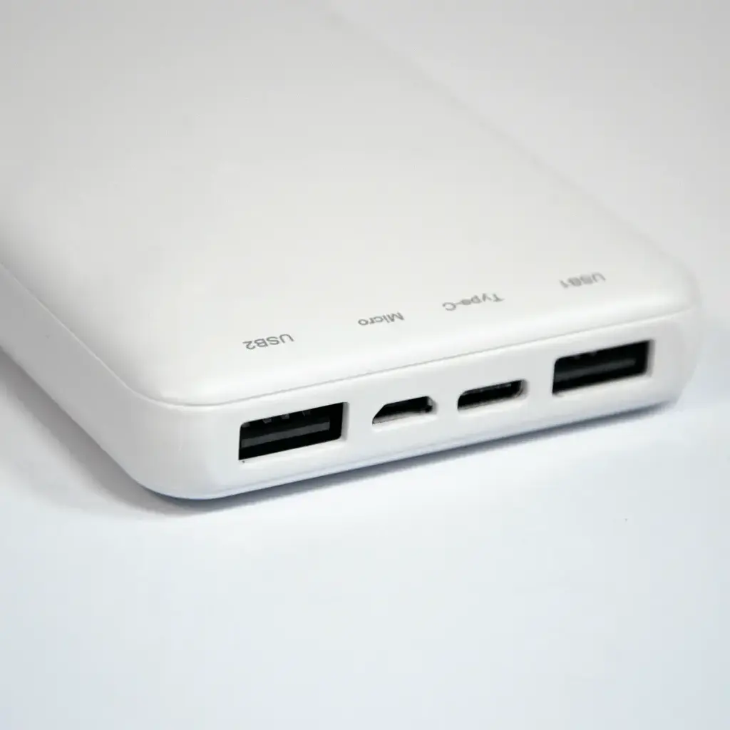 Павербанк 10000 mAh белый портативное зарядное устройство power bank для телефона 2.1А Kensa KP-64 - фото 5