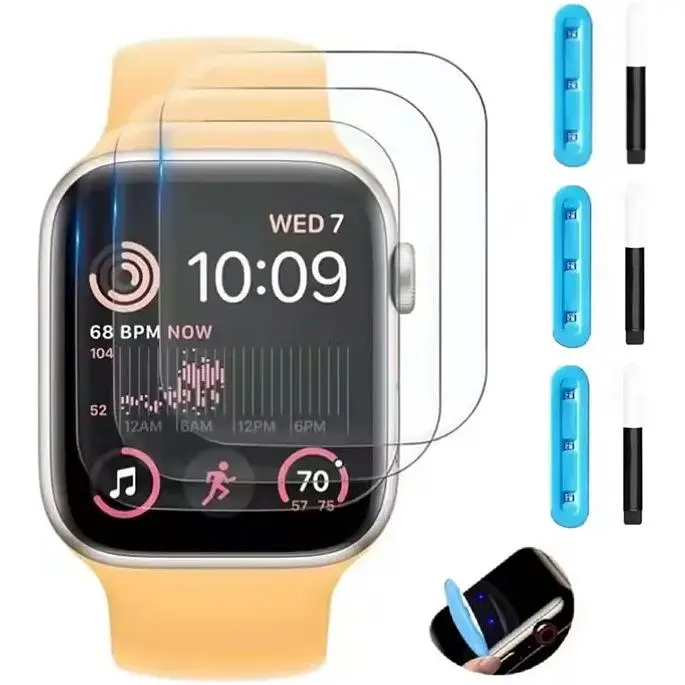 Захисне скло DK CDK для Apple Watch 41mm (Series 7 / 8 / 9) UV Curved 3 шт. (013314) (clear) - фото 2
