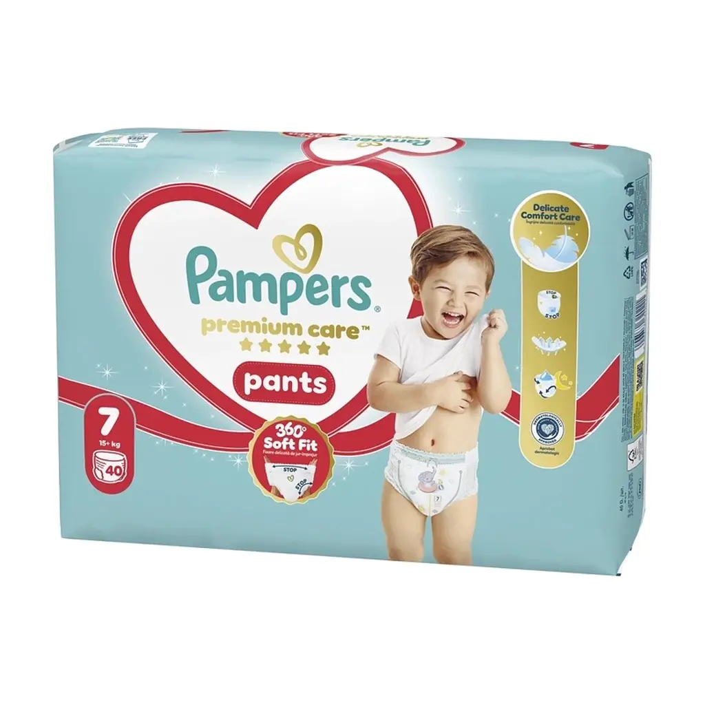 Підгузки Pampers Premium Care Pants Giant Plus 15+ кг 40 шт (8006530320221) - фото 4
