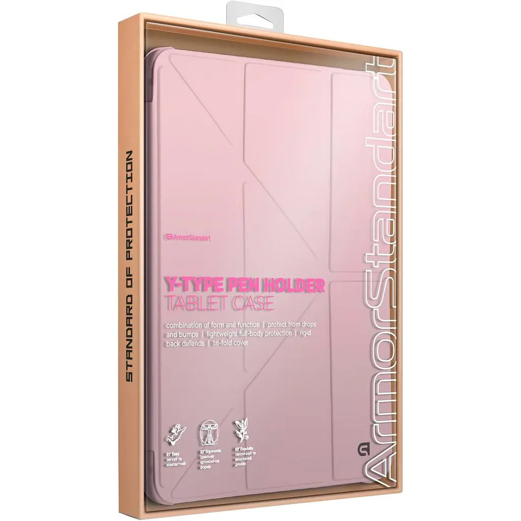 Чохол-книжка ArmorStandart Y-Type PEN для Apple iPad 10th Gen 10.9` (2022)/iPad 11 (2025) Pink (ARM77505) [133703] - фото 4