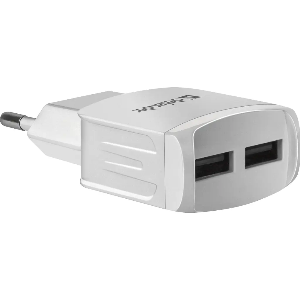 Зарядний пристрій Defender UPA-22 білий, 2xUSB, 2.1 А (83580) - фото 2