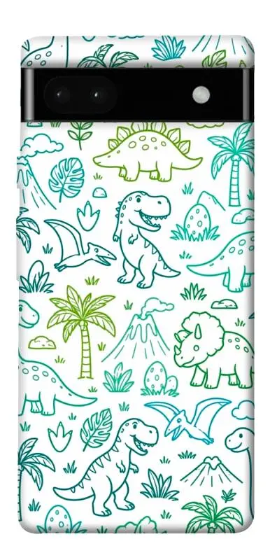 TPU чохол Demsky Dino pattern для Google Pixel 6a