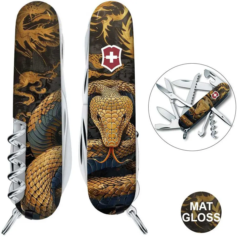Ніж Victorinox Huntsman Zodiac 91мм 15функ Дерев'яна змія - фото 3
