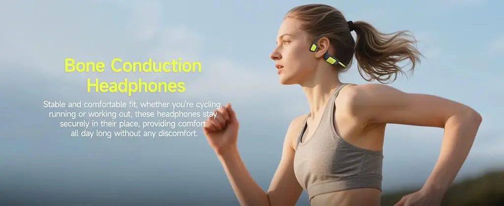 Бездротові кісткові навушники для плавання та бігу IFECCO X67 з Bluetooth 6.0, 32 ГБ пам'яті, MP3-плеєром, активним шумоподавленням та IP68 Чорно-жовтий - фото 6