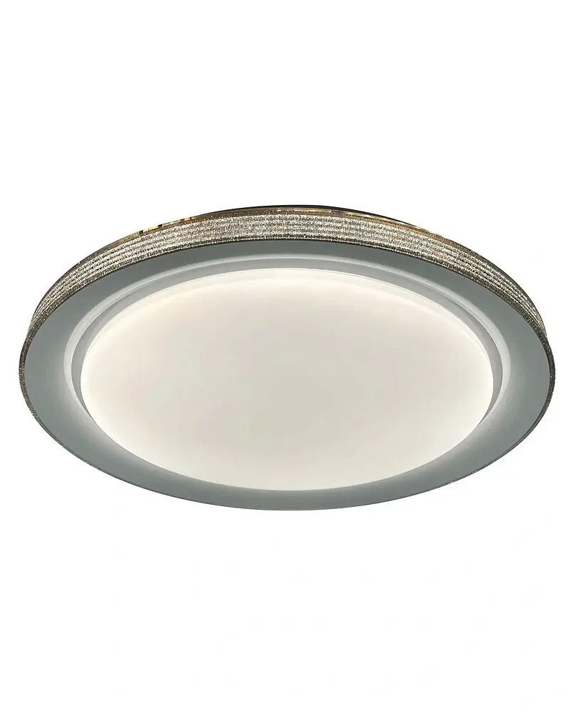 Люстра с пультом светодиодная, потолочный светильник Goldlux 331885 Grazyna LED 1x72W 3000K/4000K/6000K 8000Lm IP44 серая - фото 3