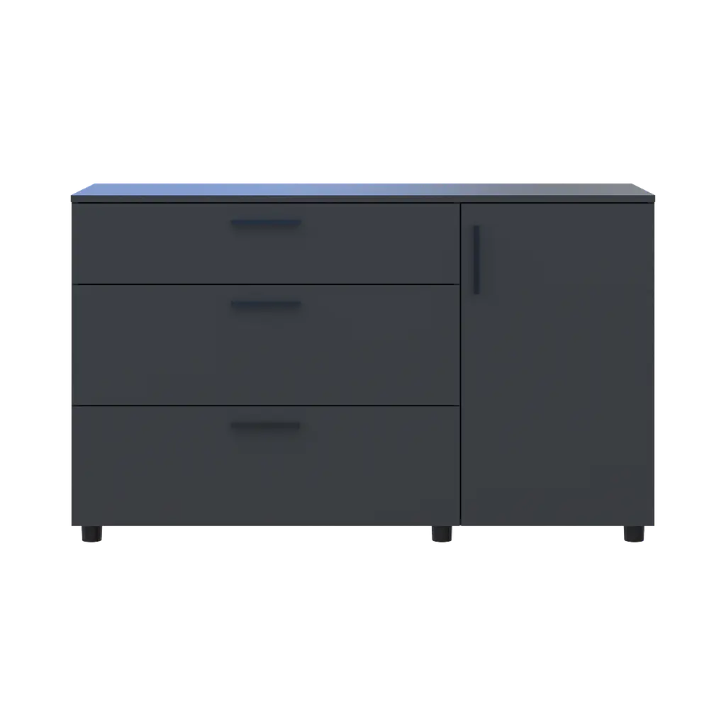 Комод Doros Торн Антрацит 3Ш/1Д 135х51.6х80 (41510185) - фото 3