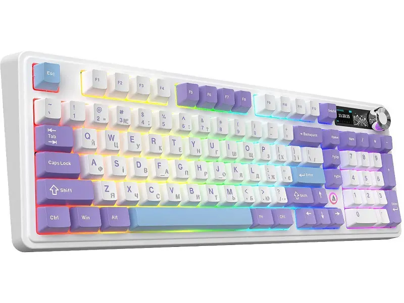 Клавіатура Ajazz AK980 V2 Gift Switch Purple White Blue (AK980-V2-G-PWB) - фото 5