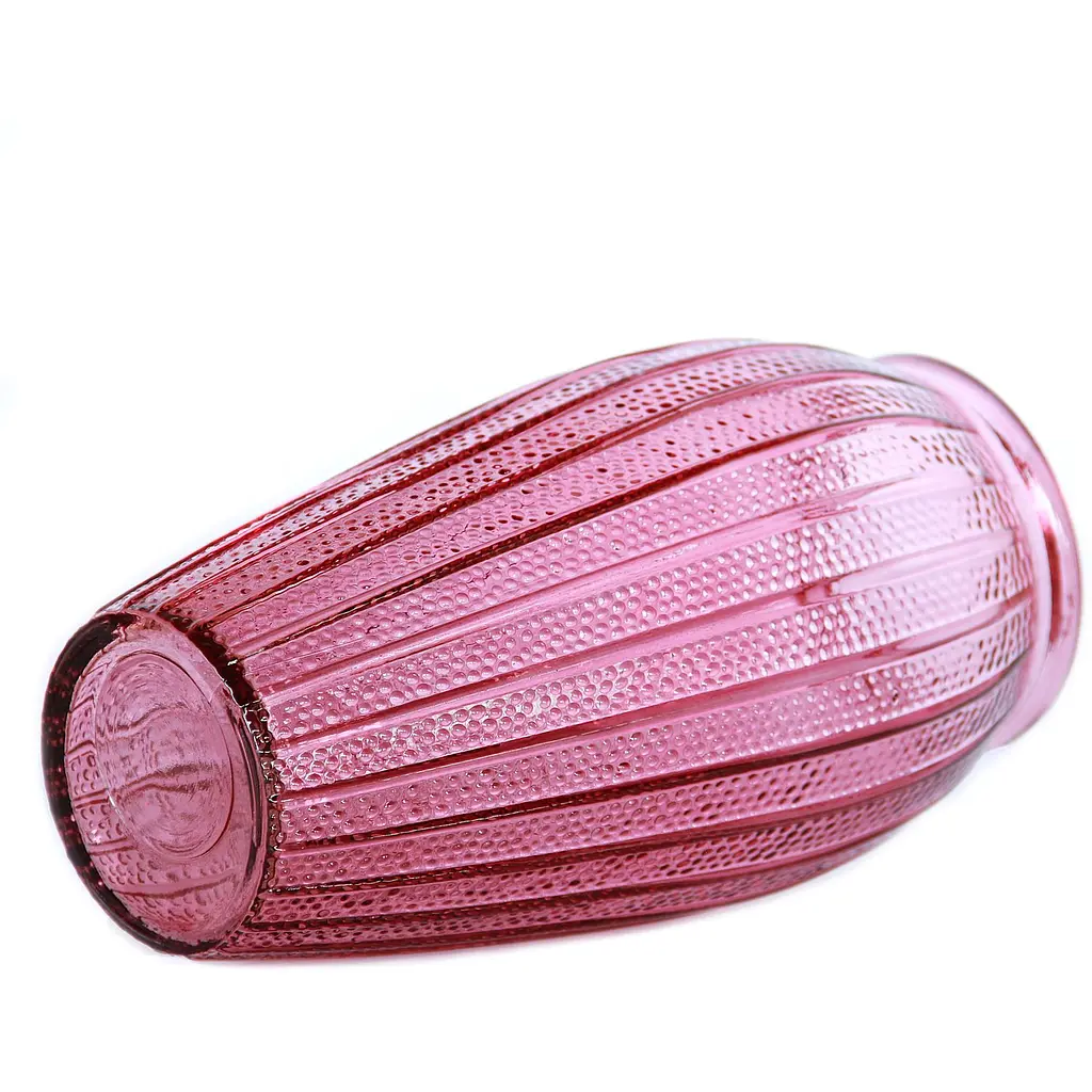 Ваза для цветов Crystal Ritz стеклянная 26 см розовая (83240425-43_YBCG-240425/2) - фото 2