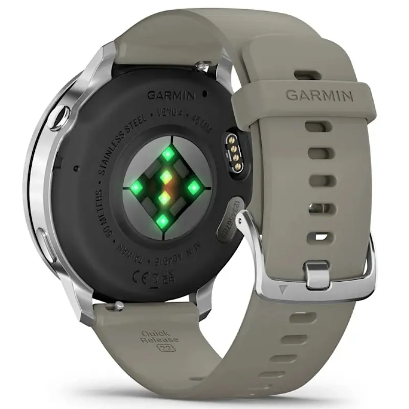 Смарт-годинник Garmin Venu 4 45mm Silver Bezel with Silver Gray Silicone Band (010-03014-01) - фото 9
