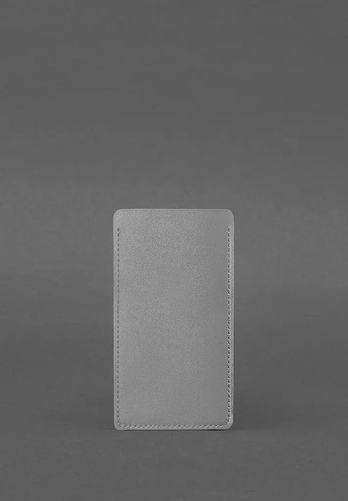 Кожаный чехол для iPhone 12 Серый - фото 3