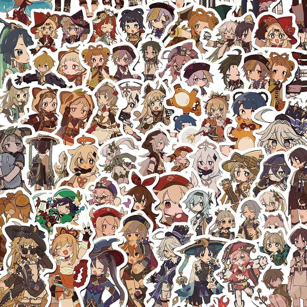 Стікерпак GeekLand Genshin Impact 60 штук - фото 3