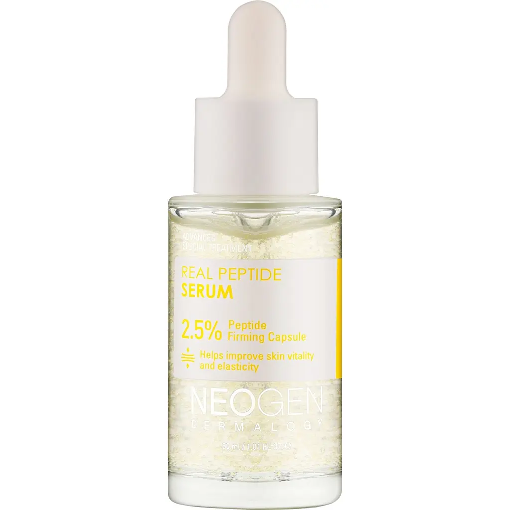 Сироватка для обличчя Neogen Dermalogy Real Peptide Serum зі зміцнювальною капсулою для бадьорості шкіри 30 мл - фото 2