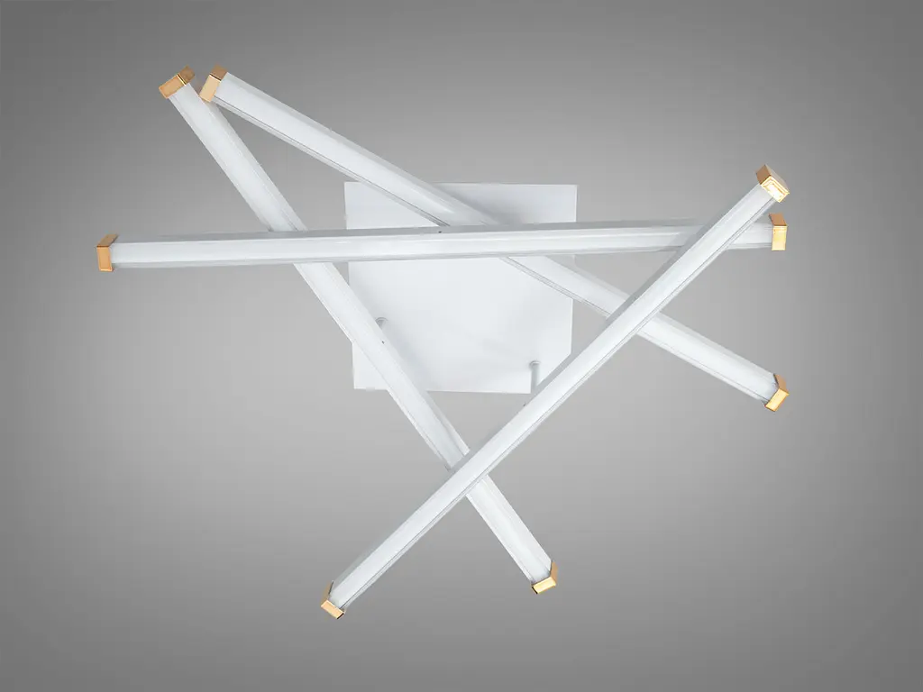 Сучасна стельова LED люстра Diasha 2535WH біла 56W димер 63 см 14-19 м2 - фото 3