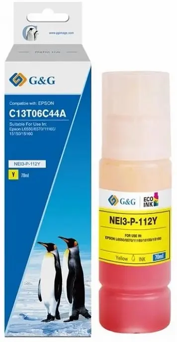Контейнер з чорнилом до Epson L15150/15160 Yellow pigm G&G teh0015589 - фото 2