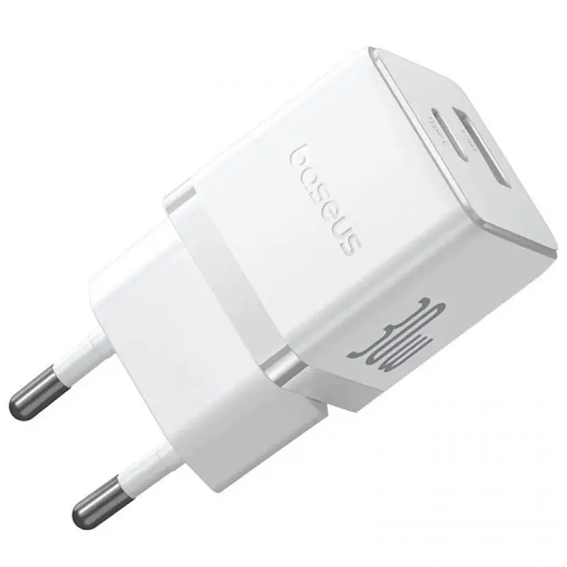 МЗП Palm Fast Charger 30W (1USB-A/1C) (P1011160A) Moon White Baseus teh0029603 - фото 2