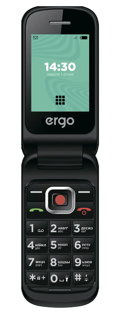 Мобільний телефон ERGO F241 Dual Sim Чорний (6906376)