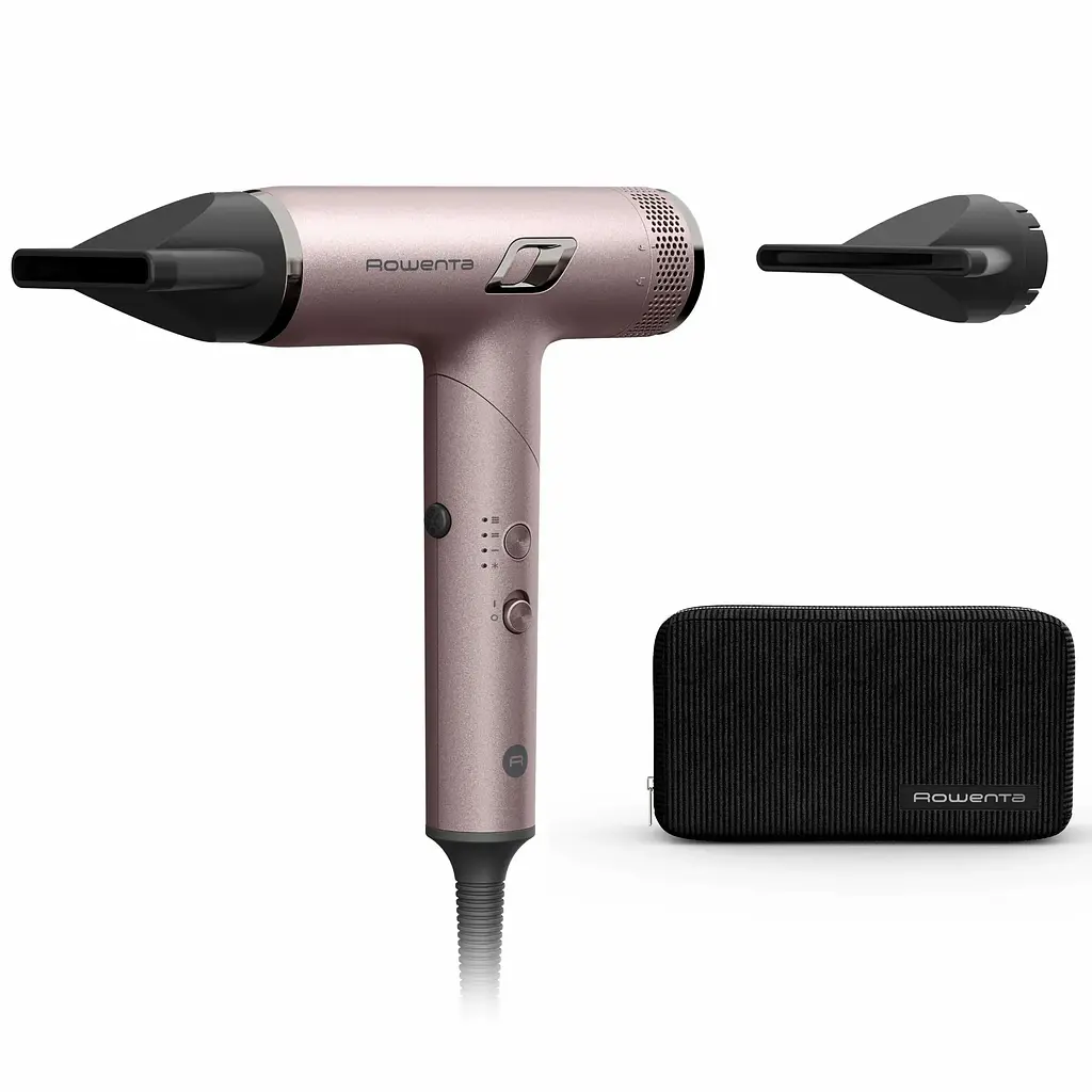 Фен T-Shape Maestria Nano Foldable, 1700Вт, 3 режими, іоніз-я, хол. обдув, кейс, рожевий ROWENTA teh0017547 - фото 2