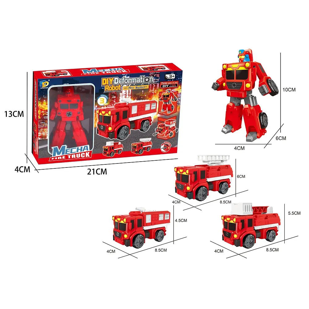 Іграшка DIY Toys Робот-трансформер 3-в-1 червоний (CJ-2180670) - фото 2