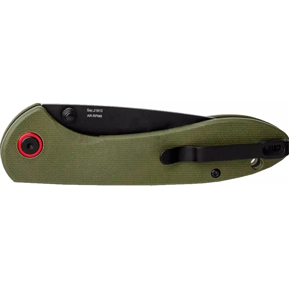 Ніж CJRB Feldspar Чорний Blade, AR-RPM9 Steel, ц:зелений - фото 2