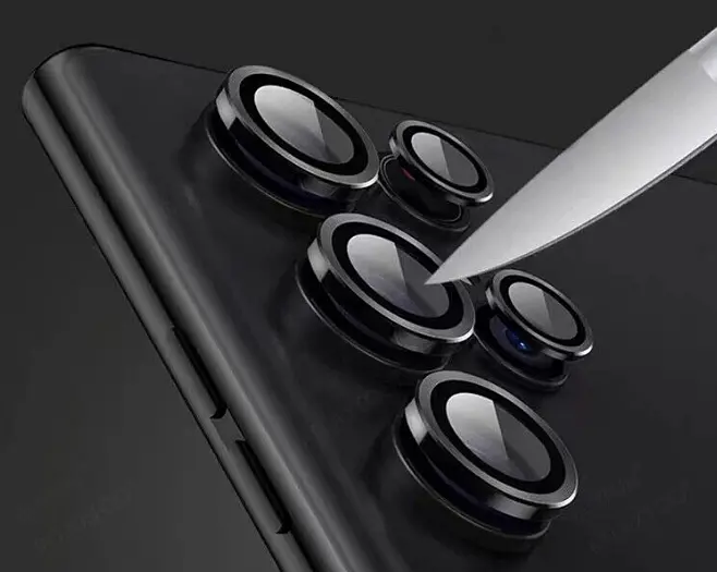 Защитное стекло на камеру DK для Samsung Galaxy S22 Ultra 5G S908 Metal Ring Eagle Eye 015709 black - фото 4
