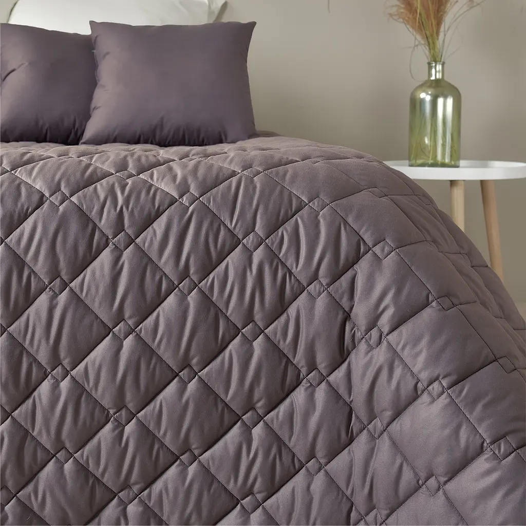 Двухстороннее покрывало Ideia Стиль Cube шоколадный и бежевый 240 х 210 см (8-32405) - фото 8