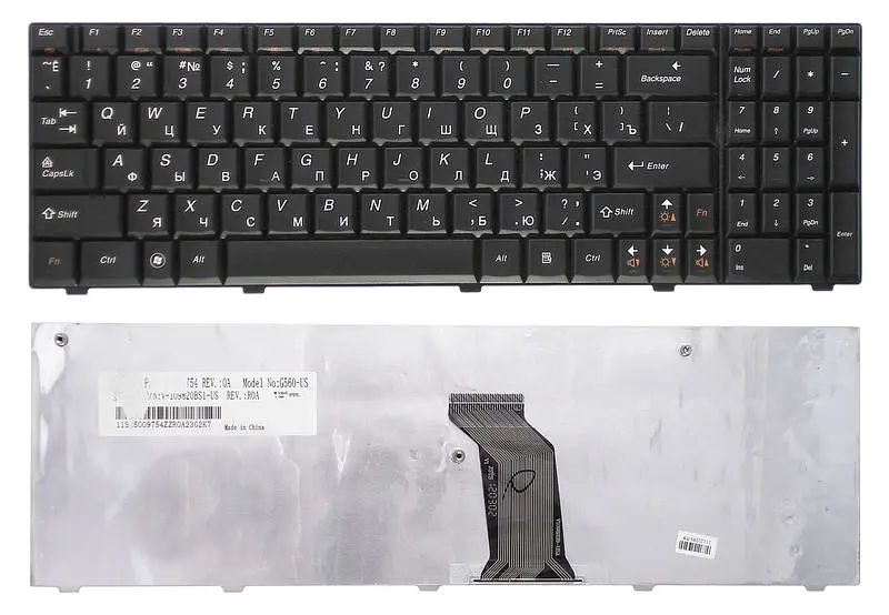Клавіатура для ноутбука Lenovo IdeaPad Black (G560, G560A, G560E, G565, G565A) - фото 3