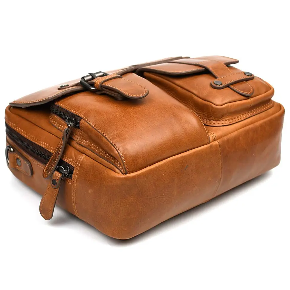 Кожаная мужская сумка Hill&Burry 27х23х7 см sum0026068 - фото 5