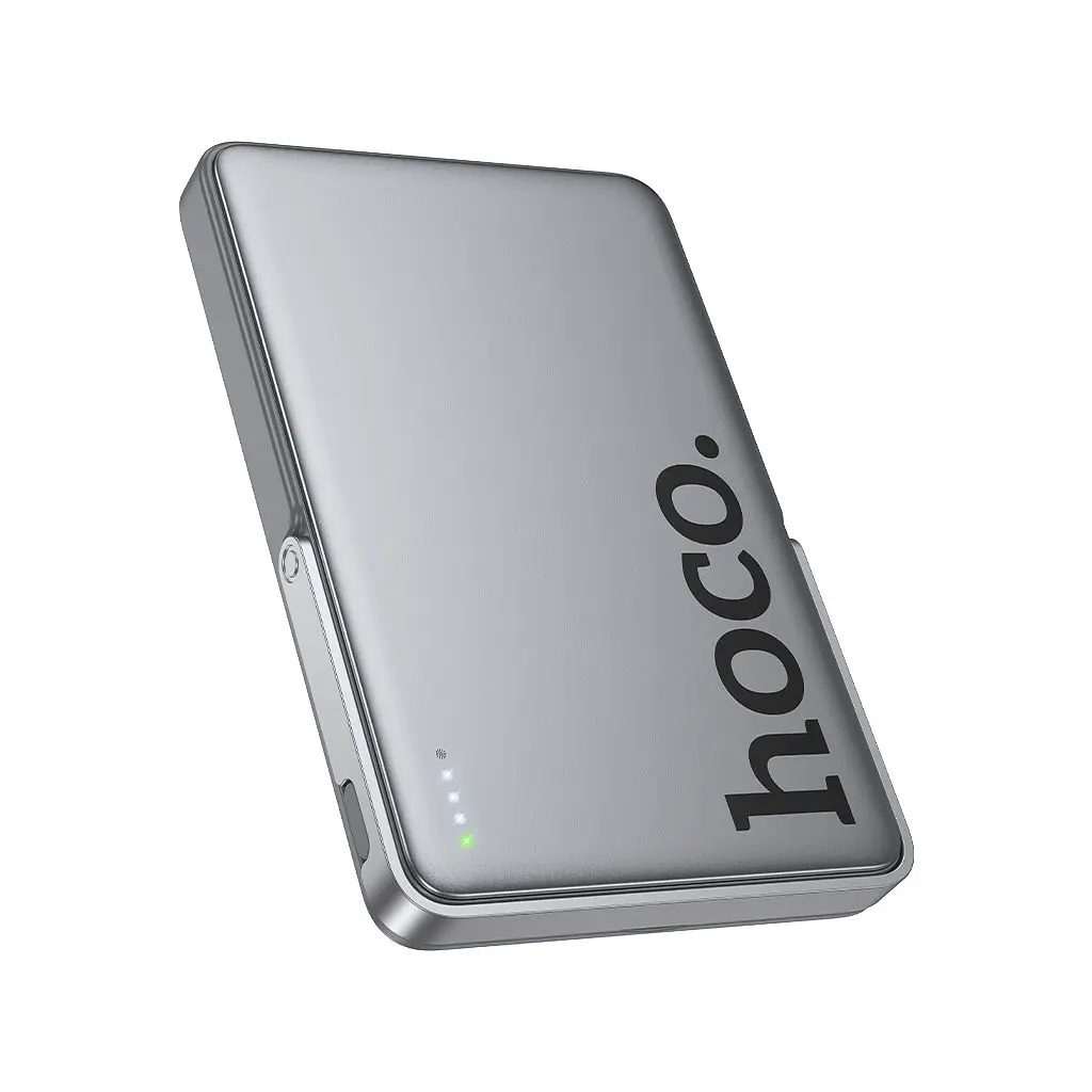 Батарея універсальна HOCO 5000mAh Sunlight PD/20W Magnetic Metal Grey (Q36 / 714986) - фото 3