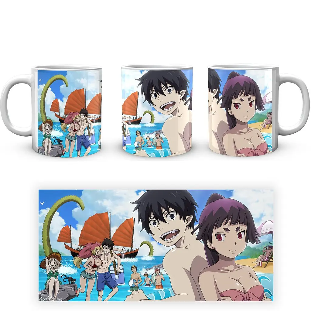 Кухоль GeekLand Blue Exorcist Синій Екзорцист BE 02.21 330 мл білий - фото 4