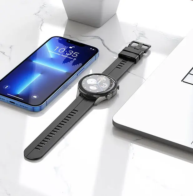 Розумний годинник Smart Watch Hoco Y7 + магнітна зарядка (Чорний) - фото 5