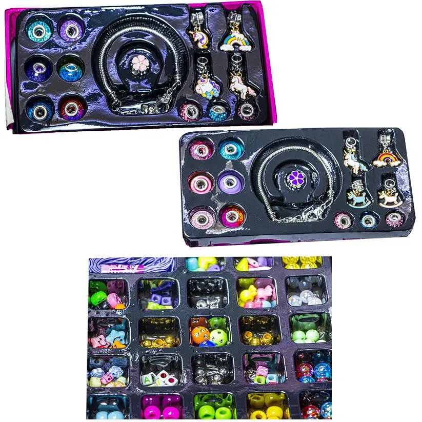 Дитячий набір з прикрасами для створення шарм-браслетів Bambi Jewelry Box KSY951 - фото 2