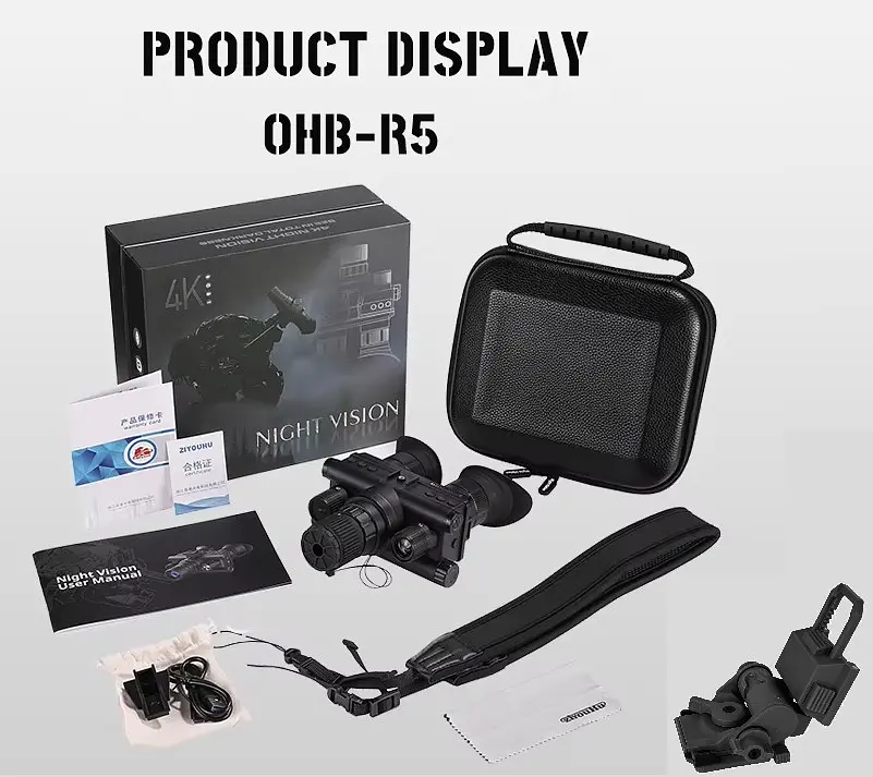 Цифровий бінокль нічного бачення Ziyouhu OHB-R5 1080P (до 600м) HD з кріпленням FMA L4G24 на шолом - фото 10
