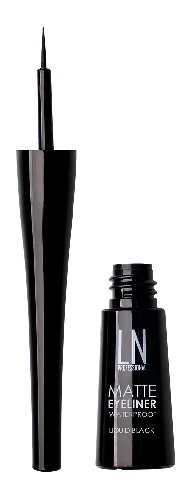 Жидкая матовая подводка для глаз LN Professional Matte Eyeliner Waterproof Liquid Black, тон 01, 3,5 мл - фото 2
