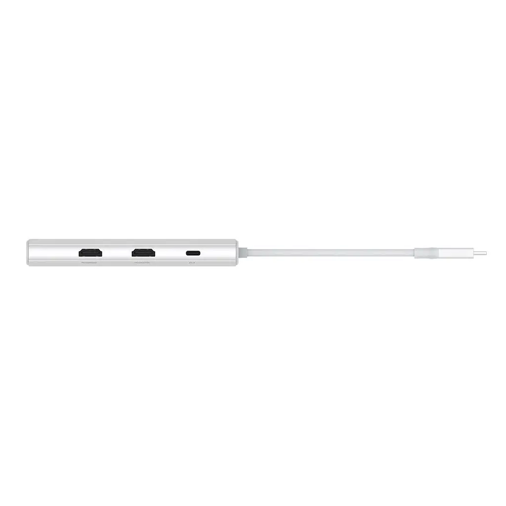 Концентратор D-Link USB-C 10-in-1 2xHDMI + 1xRJ45 1000Mbps + 2xUSB-C + USB 3.1 + USB 3.0 + SD + TF silver (DUP-A01) - фото 8