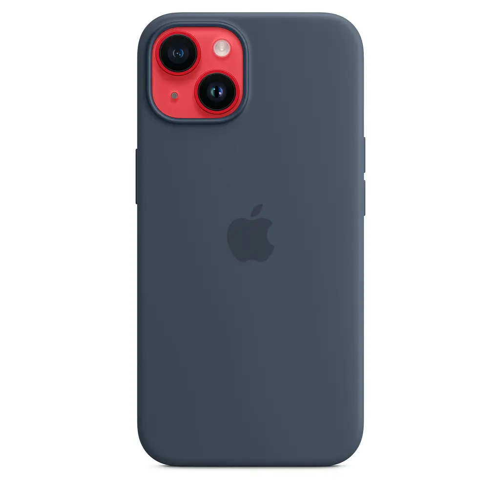 Чохол протиударний силіконовий Silicone Case MPRV3ZE/A MagSafe (Original) для Apple iPhone 14 (6.1") Storm Blue - фото 5