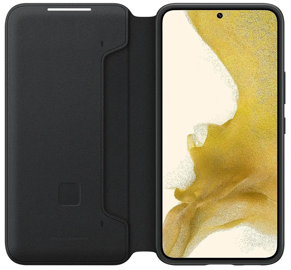 Оригінальний чохол-книжка Smart LED Wallet View Cover для Samsung Galaxy S22 Чорний (EF-NS901PBEGRU) - фото 3