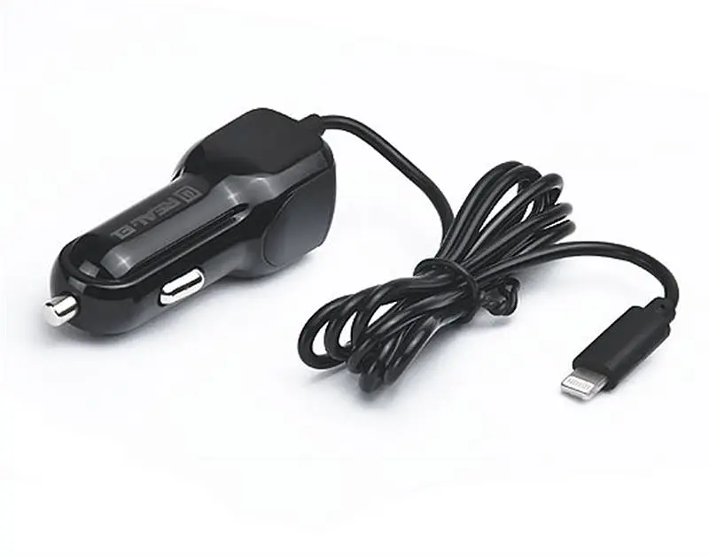 Автомобільний зарядний пристрій REAL-EL CA-17 (2USB, 2.1A) Black + кабель Lightning - фото 4