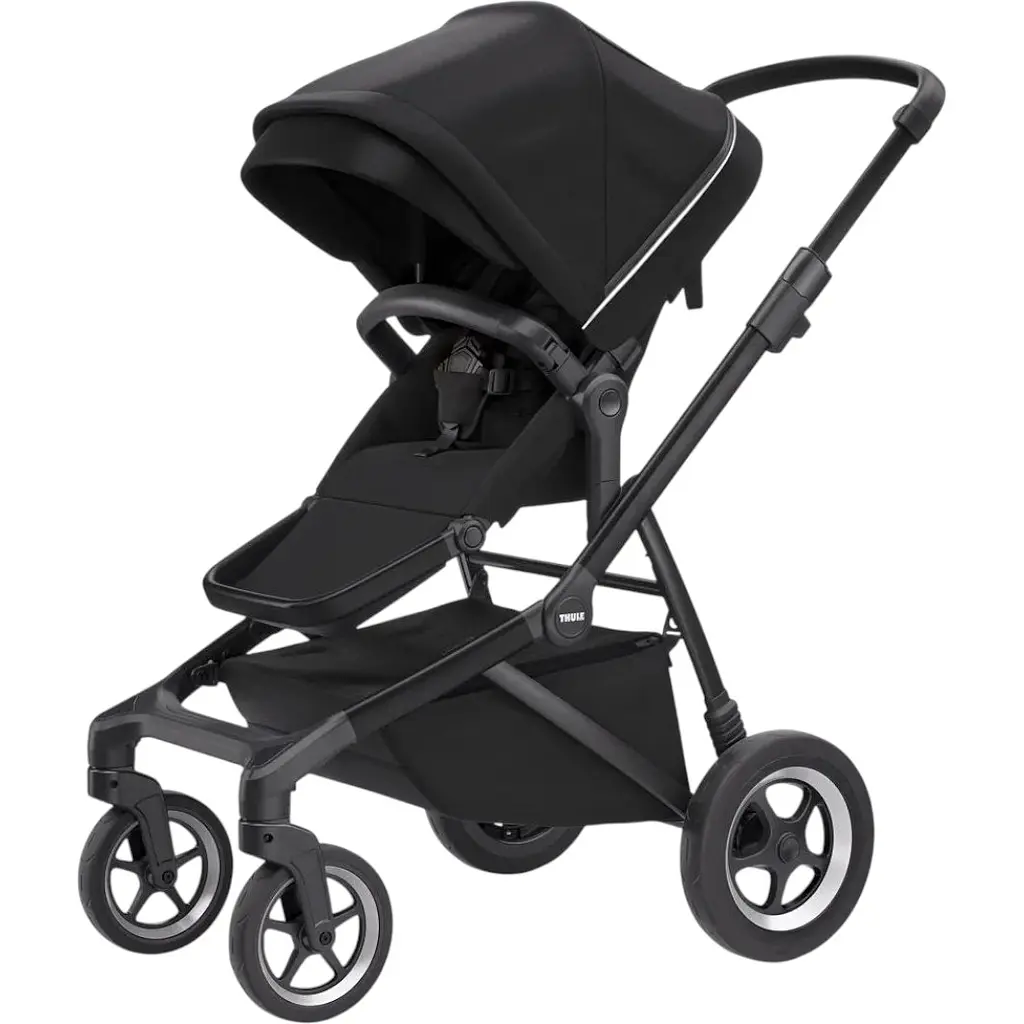 Дитяча коляска Thule Sleek Midnight Black on Black з люлькою (TH 11000026) - фото 2