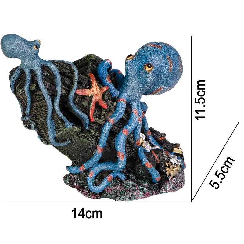 Декорація скарби восьминога Kruger Meier Octopus Treasure 14x5.5x11.5 см (151012) - фото 2