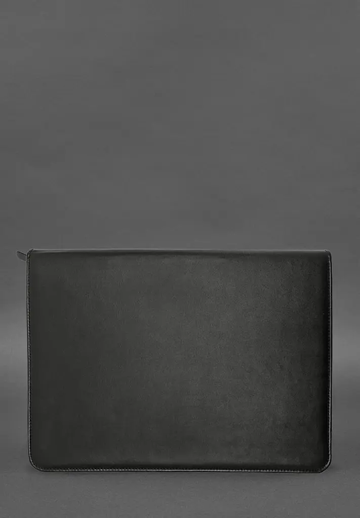 Шкіряна папка А4 на блискавці для документів чорна - фото 4