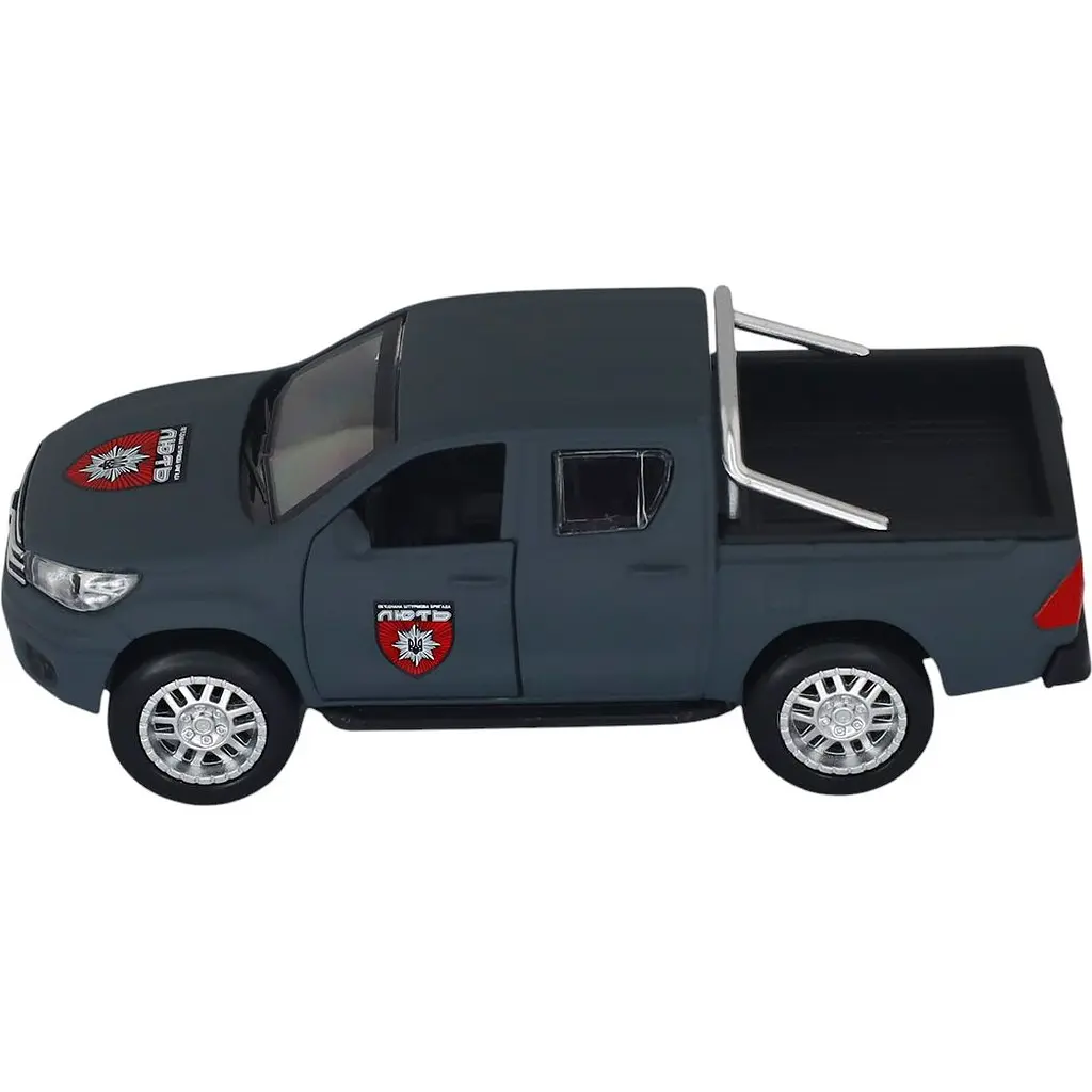 Автомодель TechnoDrive Шевроны Героев Toyota Hilux ОШБр НПУ Лють (KM6118F) - фото 6