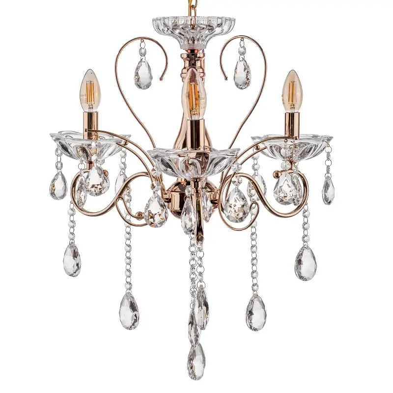 Люстра подвесная Brille хрустальная свеча E14 40W (BCL-669S/3) - фото 6