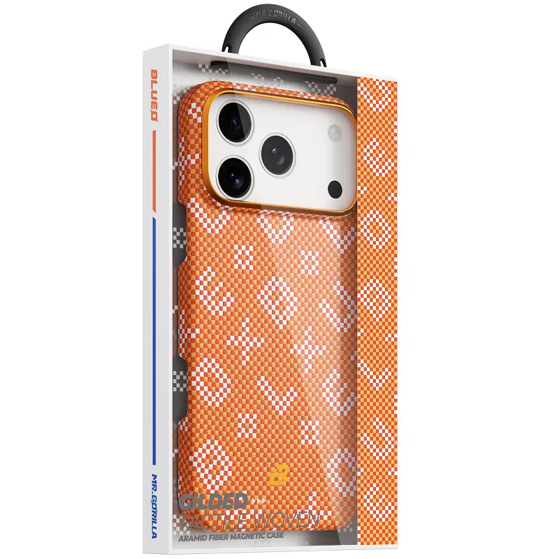 TPU+PC чохол Blueo Gilded Tactile Woven with Magnetic Fit для Apple iPhone 17 Pro (6.3") Orange - фото 2