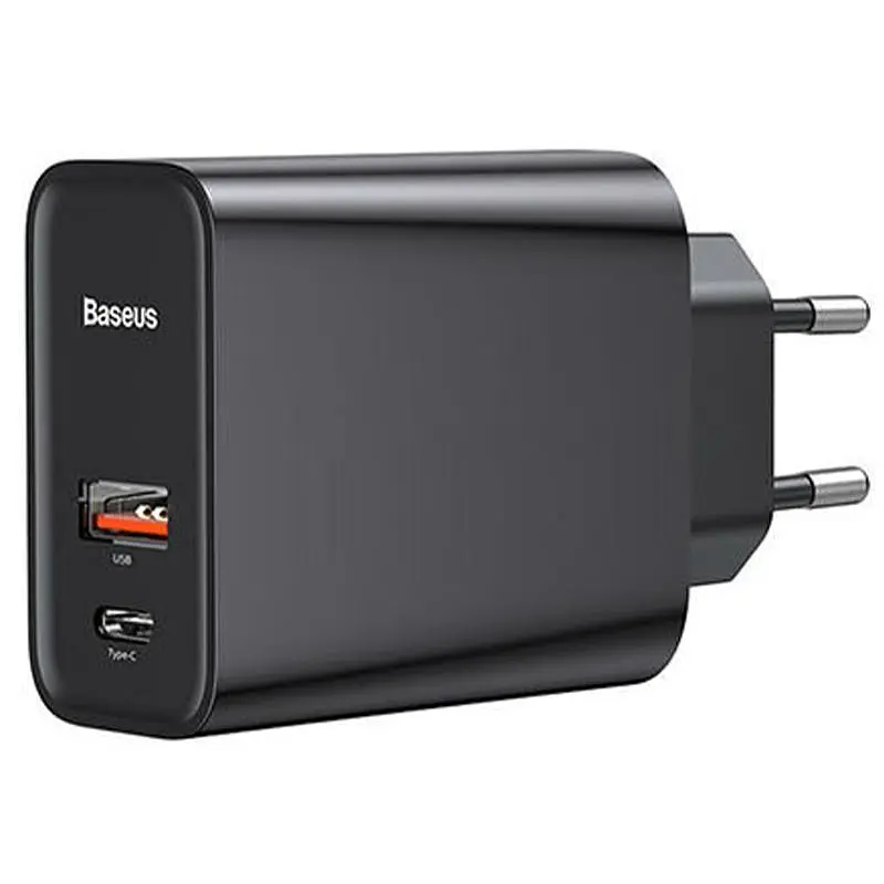 Мережевий зарядний пристрій Baseus Wall Charger PPS 1USB + 1Type-C QC 3A CCFS-C01 Black - фото 4